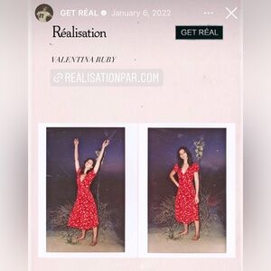 Réalisation Silk Teale Dress, size S